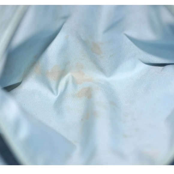 Authentic CHANEL New Travel Line 2Way Shoulder Hand Bag Nylon Leather Blue - Picture 10 of 12